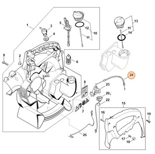 Cięgno sterowania główną przepustnicą, Stihl 42291801101