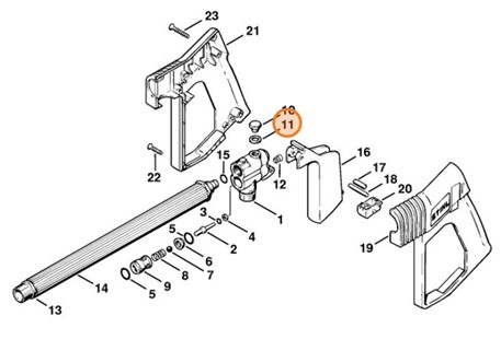 Pierścień uszczelniający 8x14x1, Stihl 96368150660