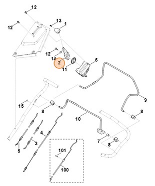 Dźwignia nastawcza, Stihl 63641822900
