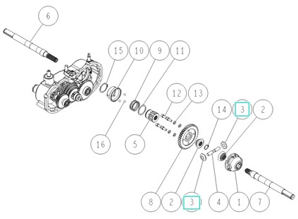 Zębatka przekładni 10T, Orec 80-1260-153-00