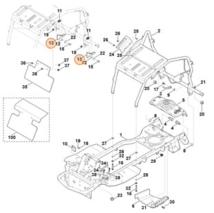 Dźwignia zatrzaskowa, Stihl 61707636010