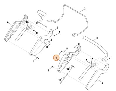 Połowka obudowy, Stihl 63757640611