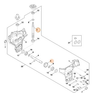 Zespół wału ślimakowego z kołem ślimakowym, Stihl 62416420393