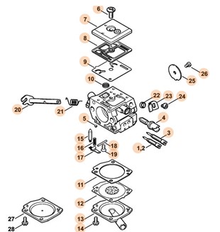 Gaźnik C3-S148A, Stihl 11191200605