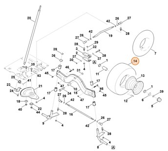 Opona 15x6,0-6, Stihl 61707049505