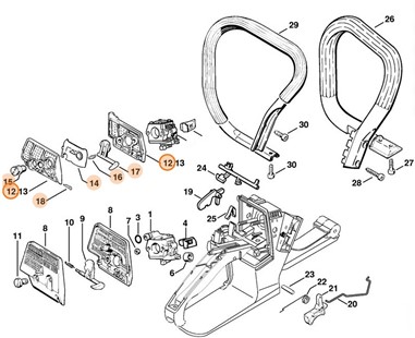 Filtr powietrza, tkanka druciana, Stihl 11211201610