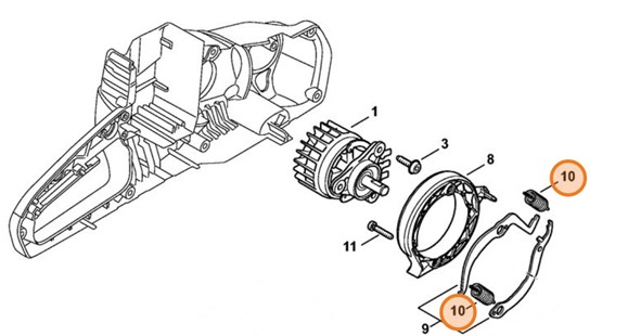 Sprężyna naciągowa, Stihl 12541627900