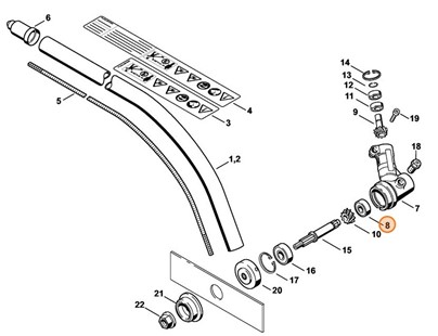 Łożysko kulkowe 629-2Z, Stihl 95030039491