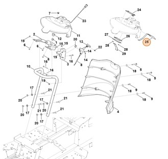 Pulpit przycisków obsługi, Stihl 61704306501