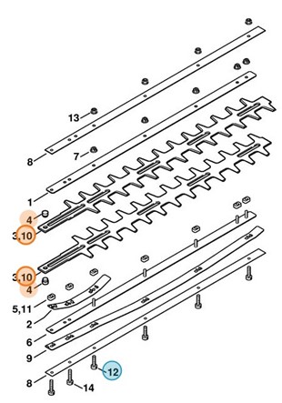 Nóż / noże 550 mm / 22", Stihl 42307106051