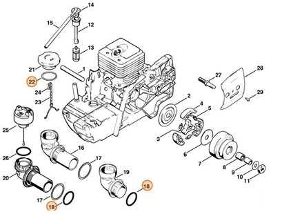 Okrągły pierścień uszczelniający 36x3, Stihl 96459484050