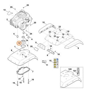 Pierścień uszczelniający 73x5, Stihl 62419925500