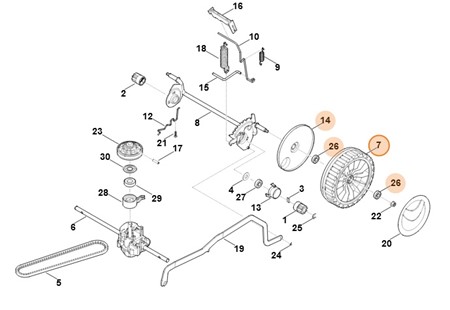 Koło napędzane 200, Stihl 00007000415