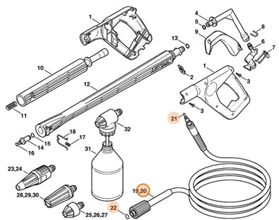 Wąż wysokociśnieniowy DN 6, 9 m, Stihl 49155000818