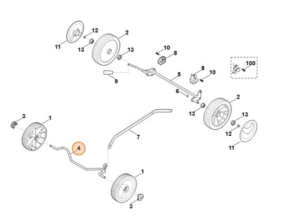 Oś przednia, Stihl 63507002460
