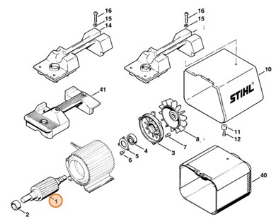 Wirnik 230 V/50 Hz, Stihl 47036001102