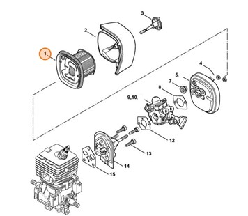 Filtr powietrza, Stihl 42411404404