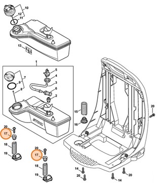 Zatyczka antywibracyjna, Stihl 42447922902