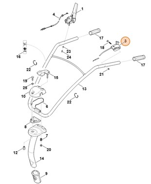 Cięgno gazu, Stihl 62411801105