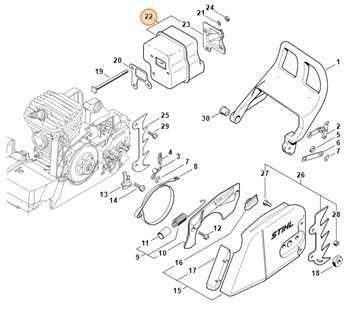 Tłumik wydechu spalin, Stihl 11271400601