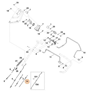 Cięgno gazu, Stihl 63741801100
