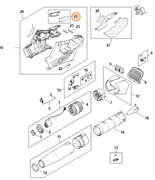 Okładzina uchwytu, Stihl BA047900600