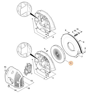 Koło łopatkowe dmuchawy, Stihl 42827003405