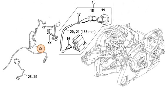 Wiązka kabli, Stihl 11414403002