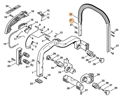 Uchwyt rurowy, Stihl 42217901750