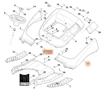 Błotnik lewy, Stihl 61707066000
