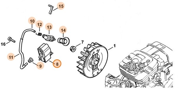Moduł zapłonowy, Stihl 11354001308