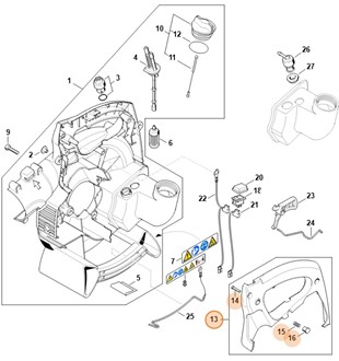 Okładzina uchwytu, Stihl 42297900608