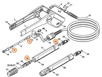 Okrągły pierścień uszczelniający 6x2, Stihl 96459487464