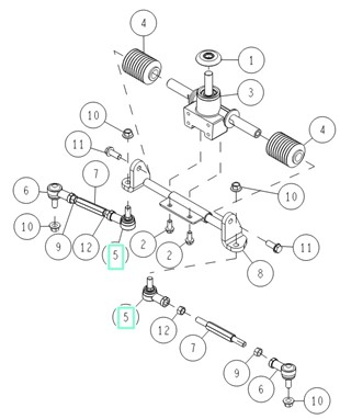 Końcówka drążka LHSA 10DE21Orec 80-1493-962-00