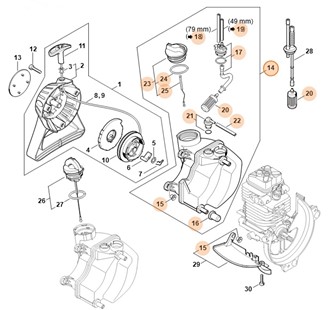 Zbiornik paliwa, Stihl 41803500418