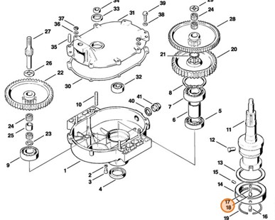 Trzpień ryglujący, Stihl 43016424500