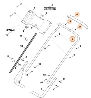 Górna część uchwytu kierującego, Stihl 63787803096