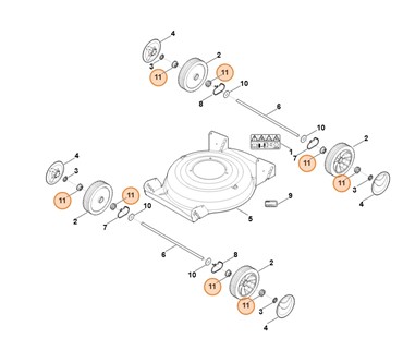 Łożysko kulkowe 27M-3,6x12, Stihl 95030039011