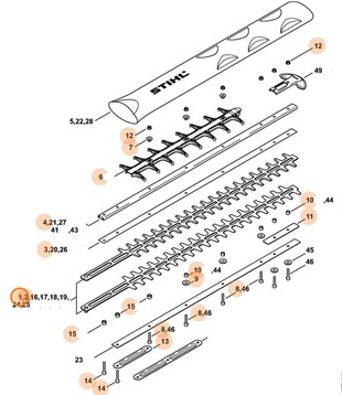 Zestaw urządzenia tnącego 500 mm / 20" T, Stihl 42377105918