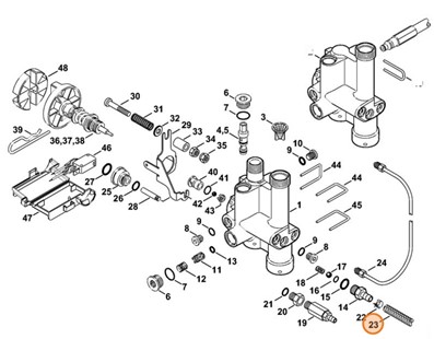 Wąż 6x3 mm x 1 m, Stihl 47437016000