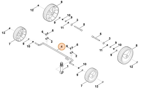 Oś przednia, Stihl 62917407400