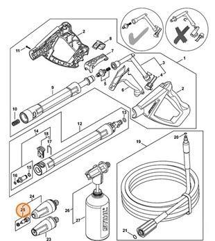 Zestaw naprawczy do dyszy rotacyjnej, Stihl 49500071003