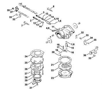 Gaźnik LA-S221A, Stihl 43081200602
