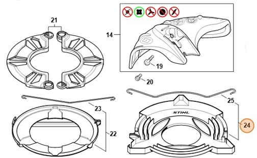 Osłona transportowa Ø 350, Stihl 41167903901