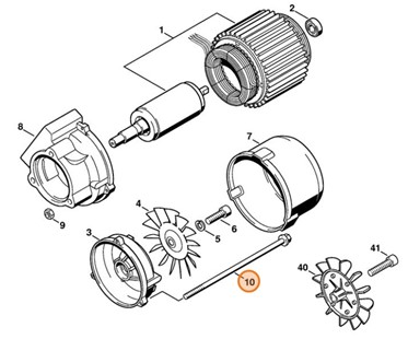 Śruba z łbem sześciokątnym M4x107, Stihl 47216082100