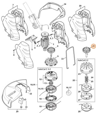Wałek odbioru napędu, Stihl 48166402400