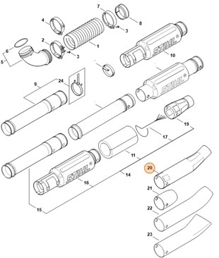 Dysza okrągła zagięta, Stihl 42827086375