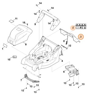 Pokrywa kompl., Stihl 63387002711