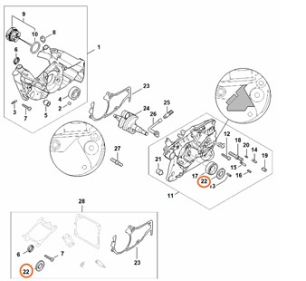 Pierścień uszczelniający wał BS15x31,5x4, Stihl 96400031604