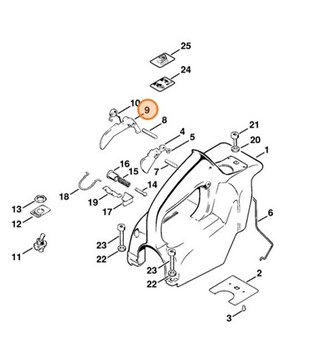 Dźwignia blokady, Stihl 11081820800